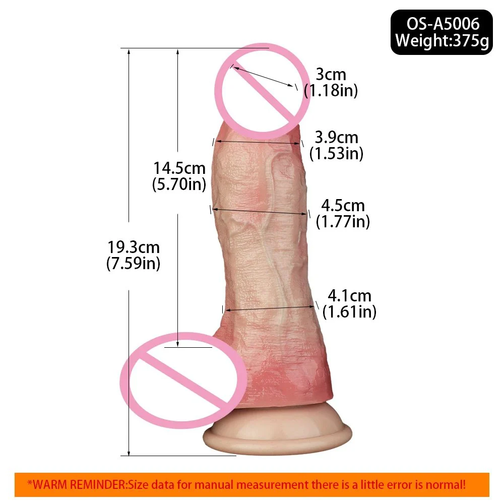 Double Craft Male Penis Sleeve Soft Adult Toys Made of Reusable Silicone Dildos with Suction Cups Are Suitable for Adults