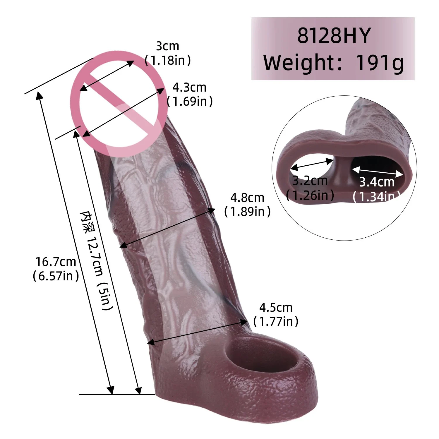 Enlarged Male Penis Extender Effectively Increases Penis Circumference Liquid Silicone Material for Safe and Stable Use