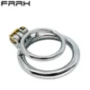 Chastity Cage Products Double Circular Ring Design Skeleton 304 Stainless Steel Chastity Device Adult Flirting
