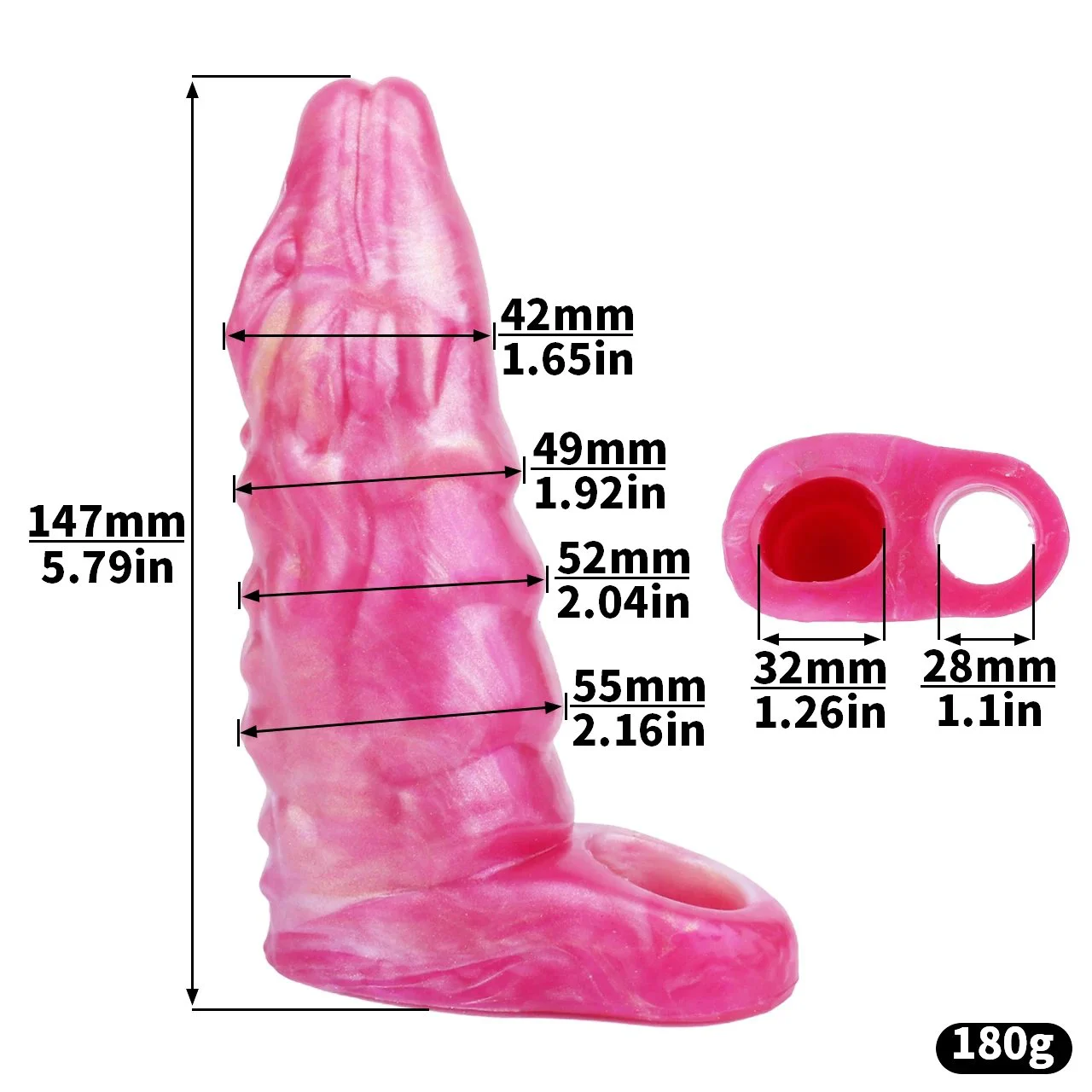 Begonia Silicone Dildo Sheath Enlarge Fantasy Dildo Generate a Better Sex Life Sex Toy for Man