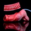 Fantasy Ejaculation Dragon Dildo Animal Cock Extender Wearable Curved Squirting Silicone Penis Sleeve Sex Toy for Women Men