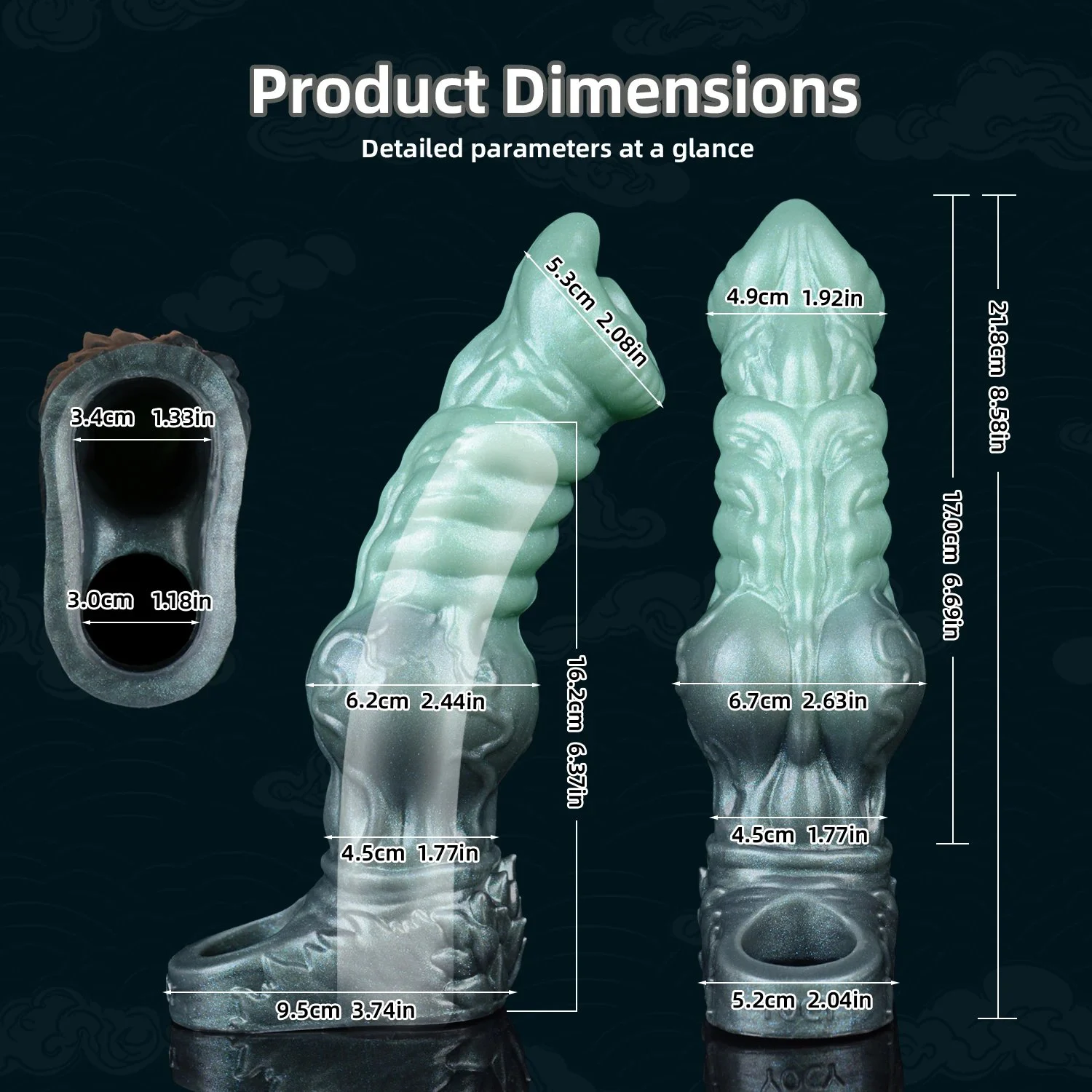 Fantasy Knot Penis Sleeve, Silicone Semen Lock Ring Delay Ejaculating Reusable Comdon Sex Toy for Couples