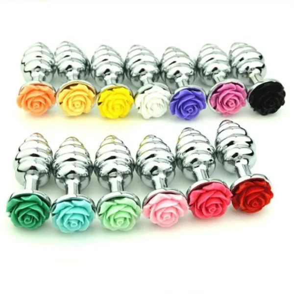 Twisted Stainless Steel Anal Plug Sex Toy for Men and Women's Anal Enjoymen
