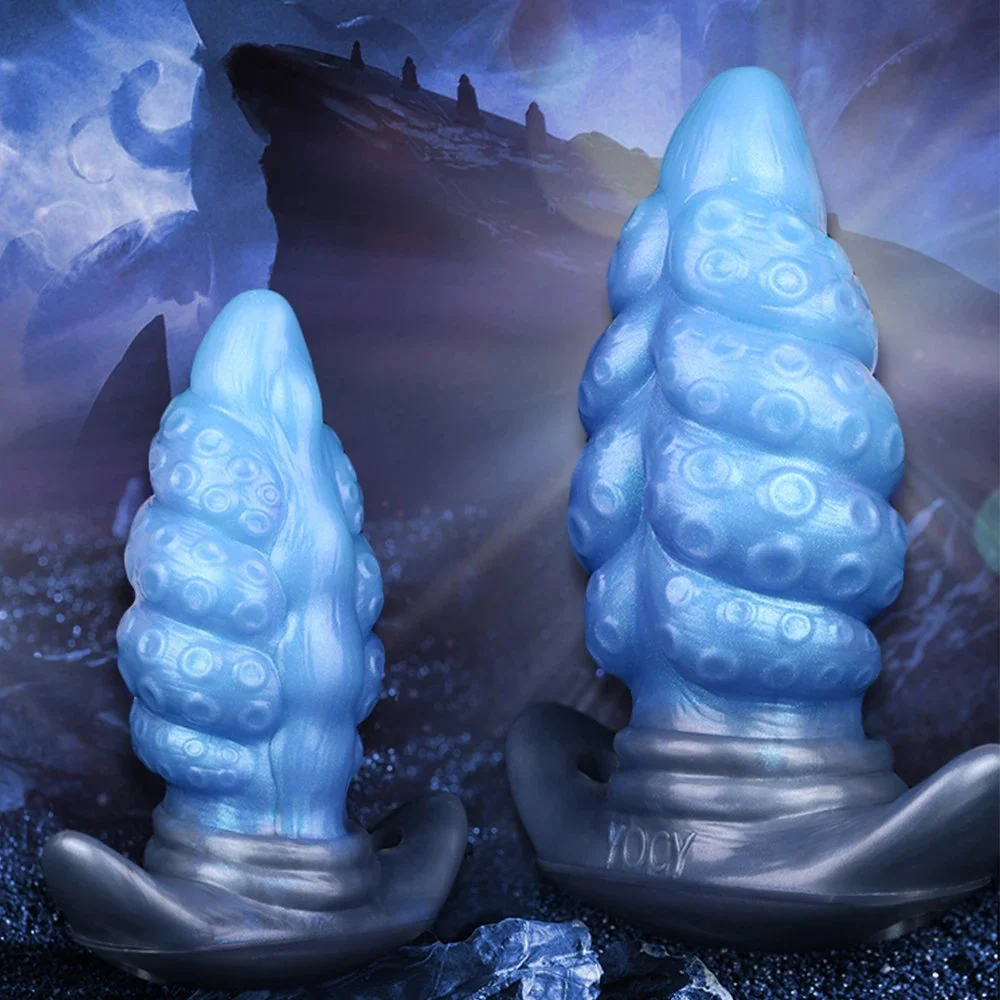 Wearable Dildo Anal Plug Vibration Sexual Stimulation Gay Crystal Blue Big Anal Plug Game Gay Fetish Sex Toys