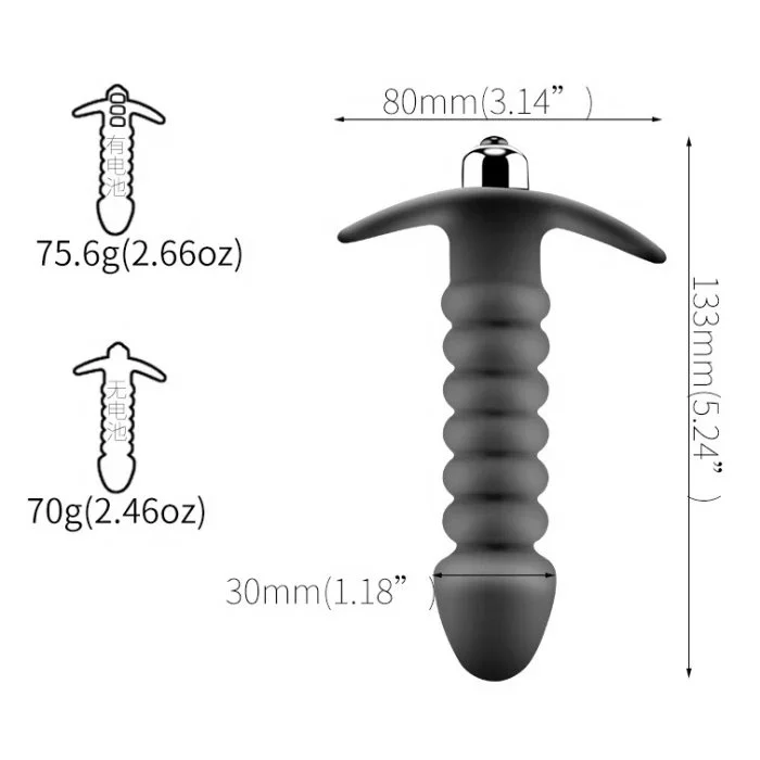 Twisted Silicone Anal Plug Sex Toys Vibrating Butt Dildo for Adult Men Prostate Massage Beads Set