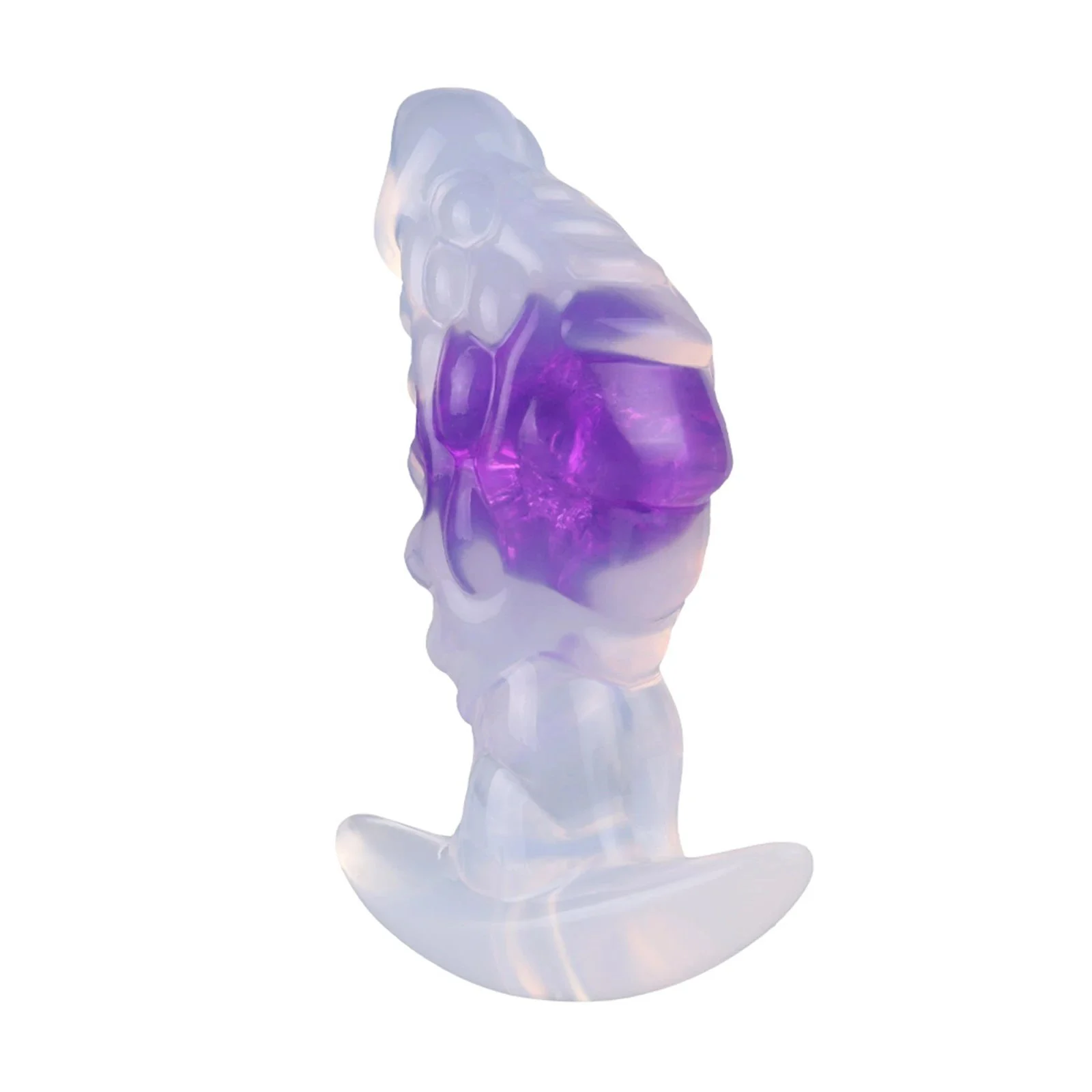 Vibration 3 Speed+7 Frequency Double Boat Anchor Shape Silicone Safety Anal Plugs Three Colors with Tail Anal Plugs