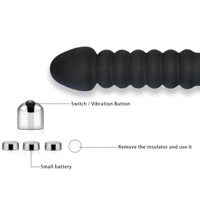 Twisted Silicone Anal Plug Sex Toys Vibrating Butt Dildo for Adult Men Prostate Massage Beads Set
