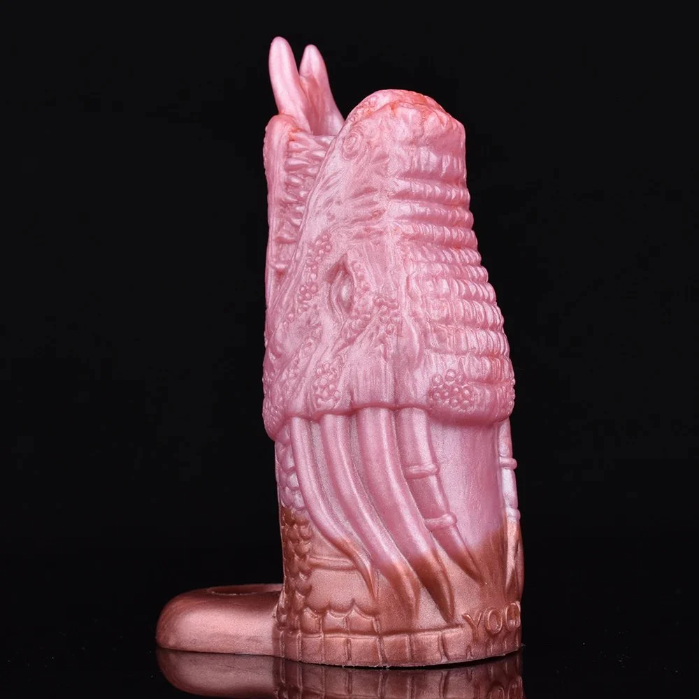 Conquered Dragon Penis Sleeve Couples Sex Toys Animal Penis Sleeve with Convex Textures Reusable Penis Sleeve Ring