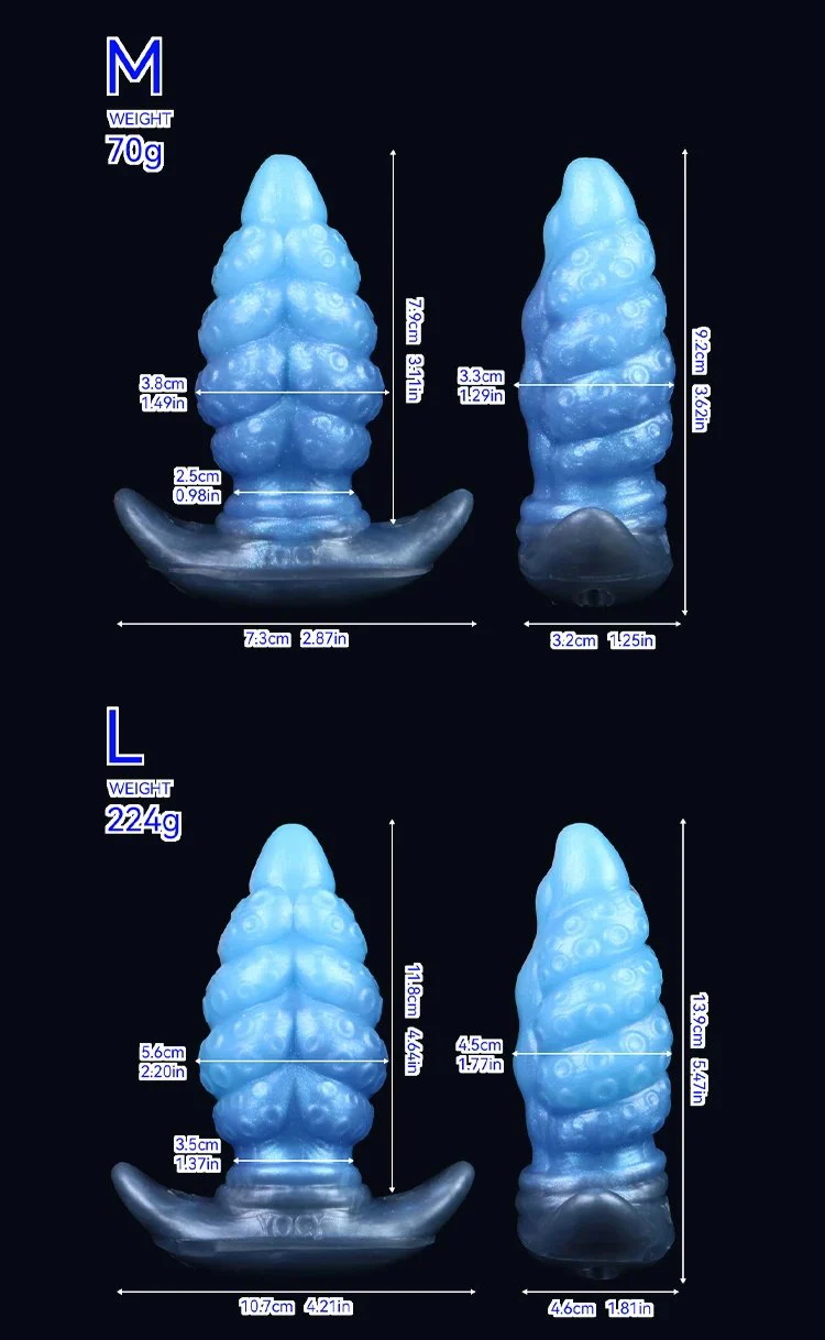 Wearable Dildo Anal Plug Vibration Sexual Stimulation Gay Crystal Blue Big Anal Plug Game Gay Fetish Sex Toys