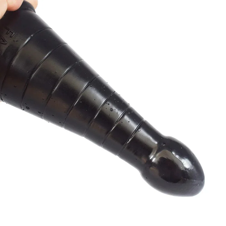 7.5 Long Anal Dildo 2.8 Big Butt Plug Faak Shaped Dildos Christmas Hat Cone Strip Ribbed Anal Toys with Big Head