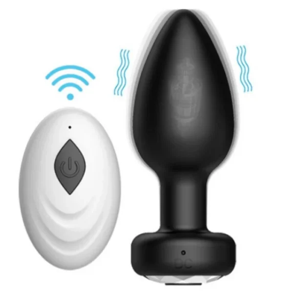 Wireless Vibrating Anal Plug Silicone Sex Toy for Intimate Anal Play
