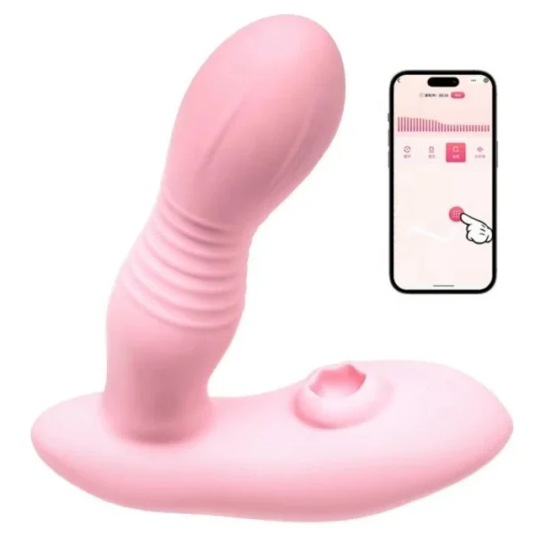 APP Controlled 10 Frequency Thrusting Sucking Vibrator Adult Women's Sex Toys