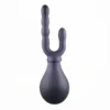 Anal and Vagina Double Heads Enema Bulb Straight Plug-in Sex Shower Anal Cleaner