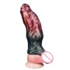 Male Penis Enlargement Sleeve Closed Sleeve Fantasy Monster Dildo Soft Silicone Penis Enlargement Couples Sex Toy