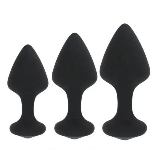 3pcs Silicone Anal Plug Set Adult Sex Toys for Women Men Couples-Anal Dildo & Beads for Anal Masturbation