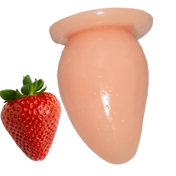 5 Big Rough Fruit Strawberry Seed Surface Anal Toys Anus Male Prostate Massage 3 Inch extra Thick Strawberry Dildo for Anal