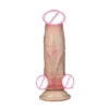 Double Layer Process of Artificial Male Penis Sleeve Liquid Silicone Soft Adult Toy Realistic Dildos with Suction Cups