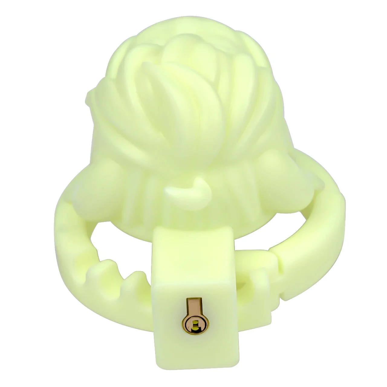 Cartoon Style ABS Resin Male Chastity Cock Cage, Adjustable Snap Rings 40 to 60mm, Cute Design Adult Toy for Men