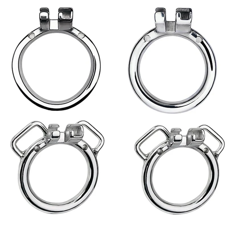 Chastity Cage Attachment Round curved Ring and Strap on Ring with 4 Active