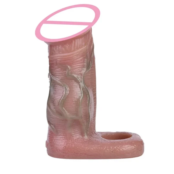 Enlarge and Thicken Cock Sleeves Reusable Silicone G-Spot Cock Enlargement for Man Sex Toy