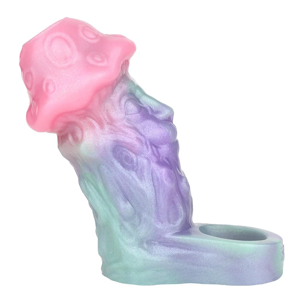 Galactic Charm Fantasy Monster Silicone Sleeve Penis Open Enlargement Sleeve Male Dildo Extender Sex Toys