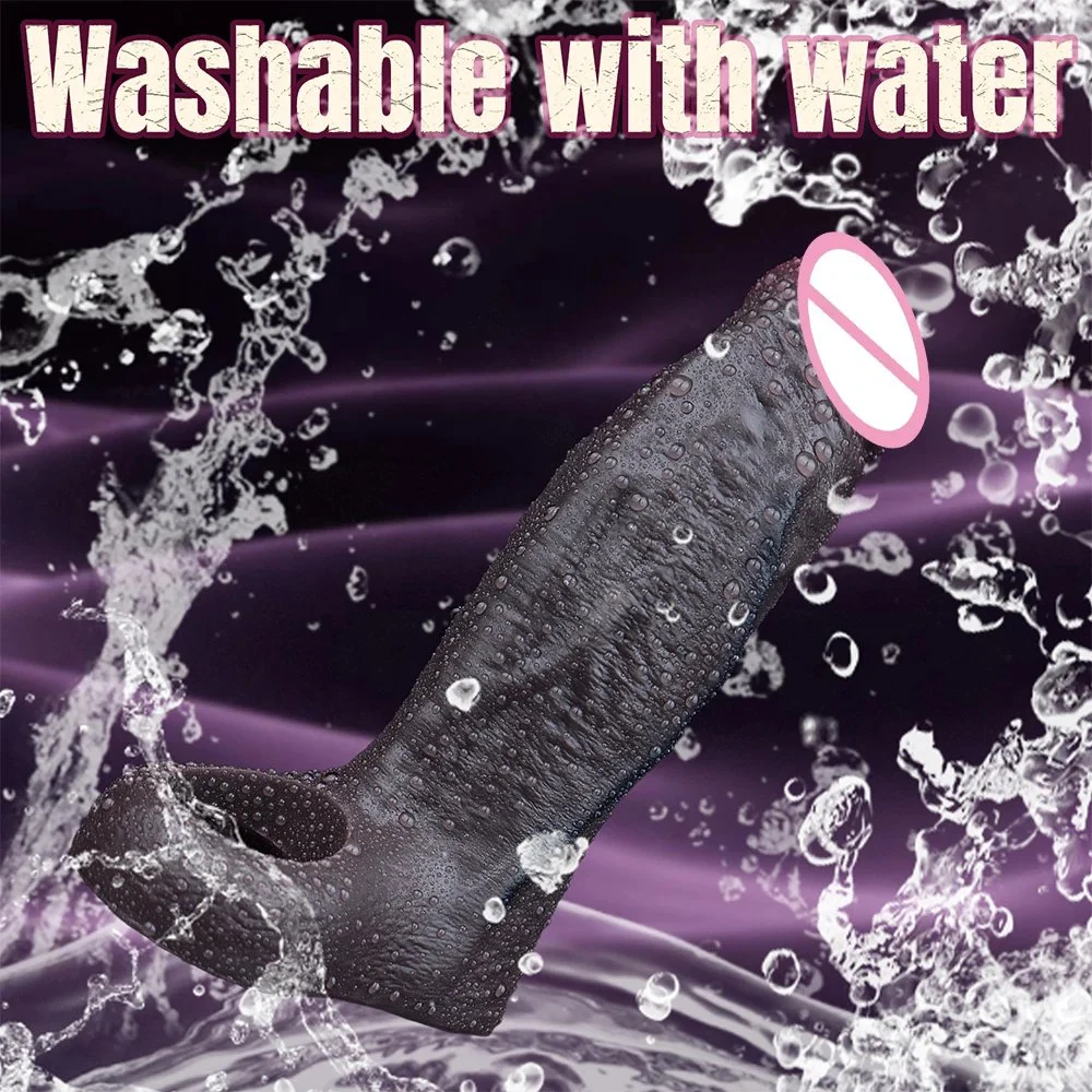 Double-Opening Male Penis Sleeve for Effective Enlargement and Lengthening Adult Silicone Toy Available