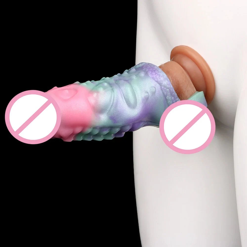 Fantasy Tentacle Hollow Sleeve Soft Silicone Monster Style Cock Sleeve for Men