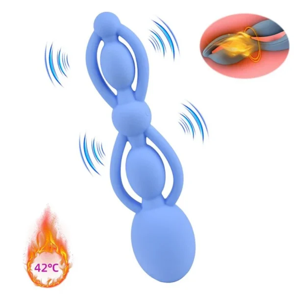 Beaded vibrator Butt Plug ,Heating Licking Vibrator,vibrator sex toy for woman, anal plug vibrator, g spot vibrator collect
