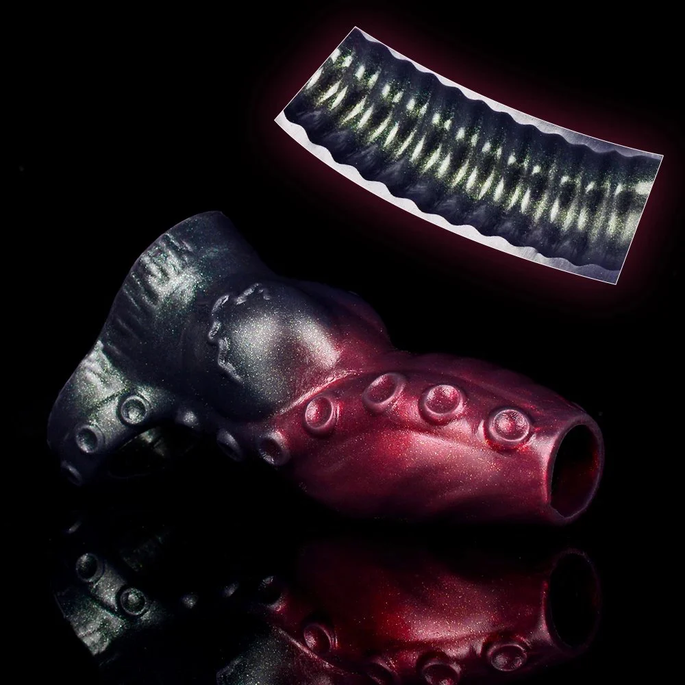 Monster Alien Penis Sleeve Fantasy Cock Extender Sleeve Penis Silicone Cock Ring Penis Enlarger for Go-Long Stamina
