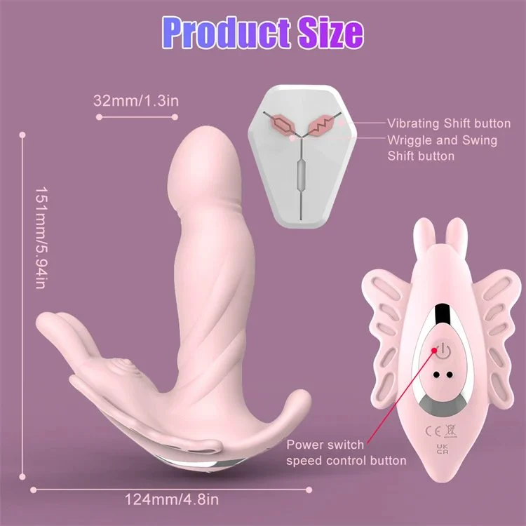 9 Swing Vibration Modes USB Charger New Pink Wearable Butterfly Panty Vibrator With Remote Sex Toys for Women