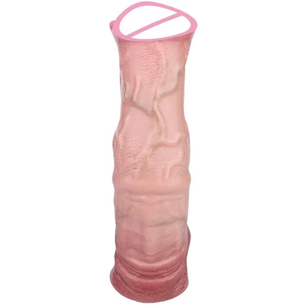 Large Realistic Horse Penis Sleeve Silicone Fantasy Dildo Sheath Delay Ejaculation Cock Enlargement Sex Toy for Men