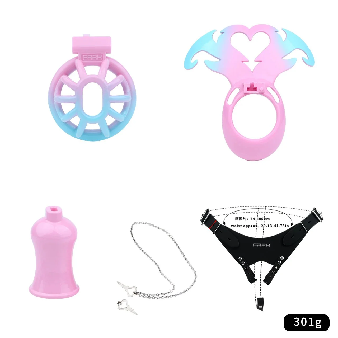 Colorful Sissy ABS Negative Inverted Extended Chastity Device Custom Fit Belt Soft Wear Male Abstinence Training Sextoys