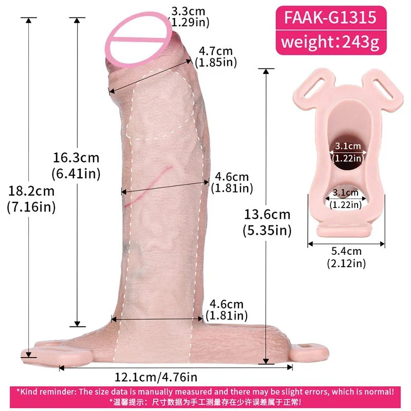Large Size Penis Wear Self-Binding Rope Fixed Male Penis Extender Platinum Silicone Effective Penis Enlargement