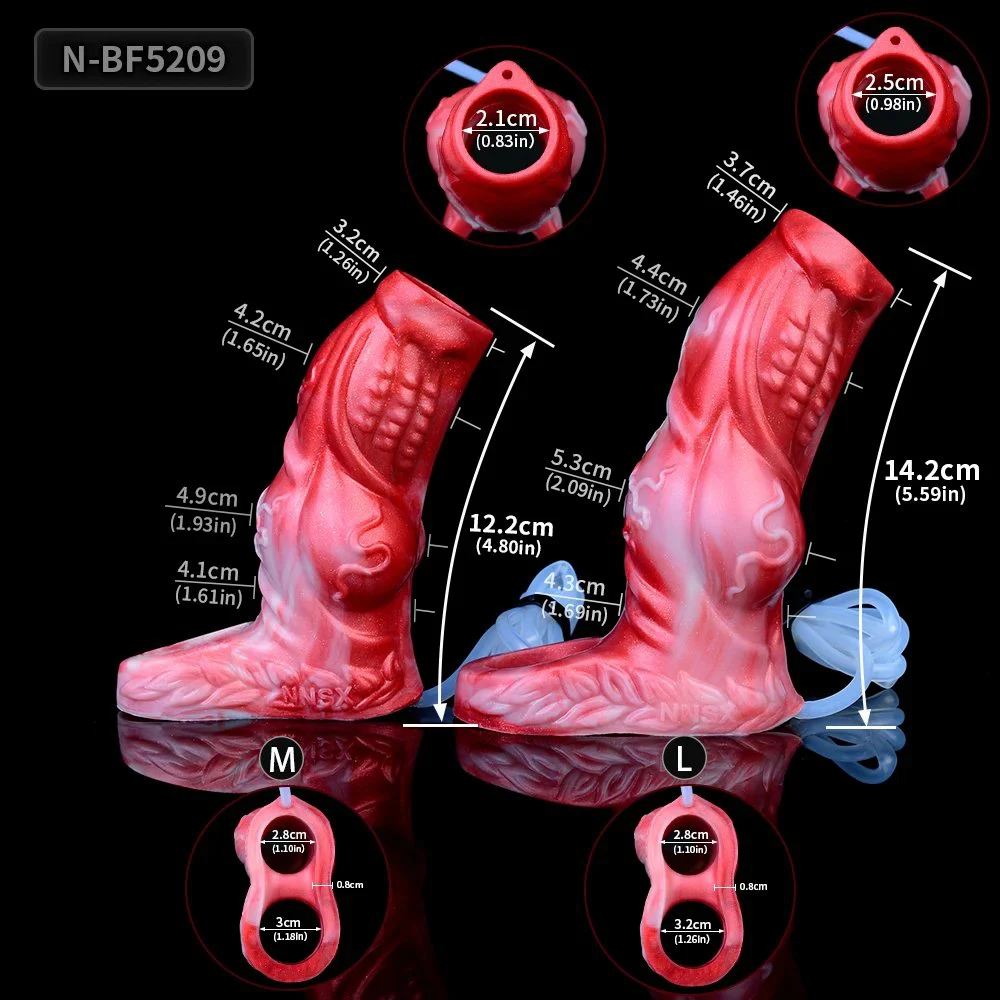 Fantasy Ejaculation Dragon Dildo Animal Cock Extender Wearable Curved Squirting Silicone Penis Sleeve Sex Toy for Women Men