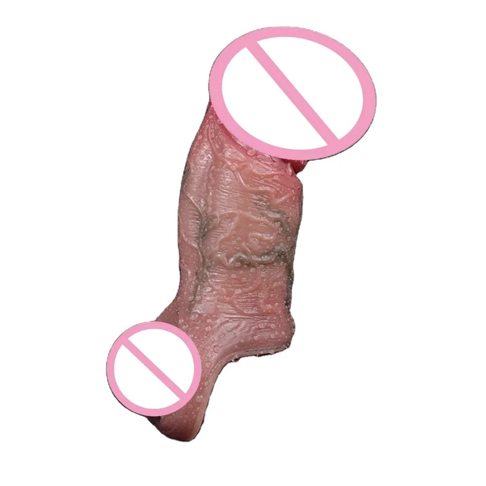 Liquid Silicone Realistic Penis Sleeve Extender Condoms Delay Ejaculation Ultrathin Penis Enlargement Sextoy for Men
