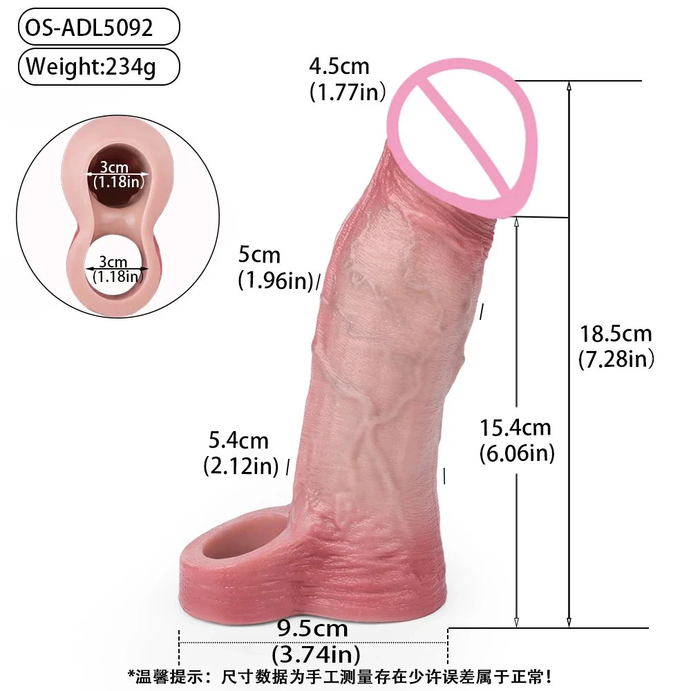 Liquid Silicone Penis Sleeve for Men - Effectively Increases Penis Size Enhancing Sensation for a Better Experience