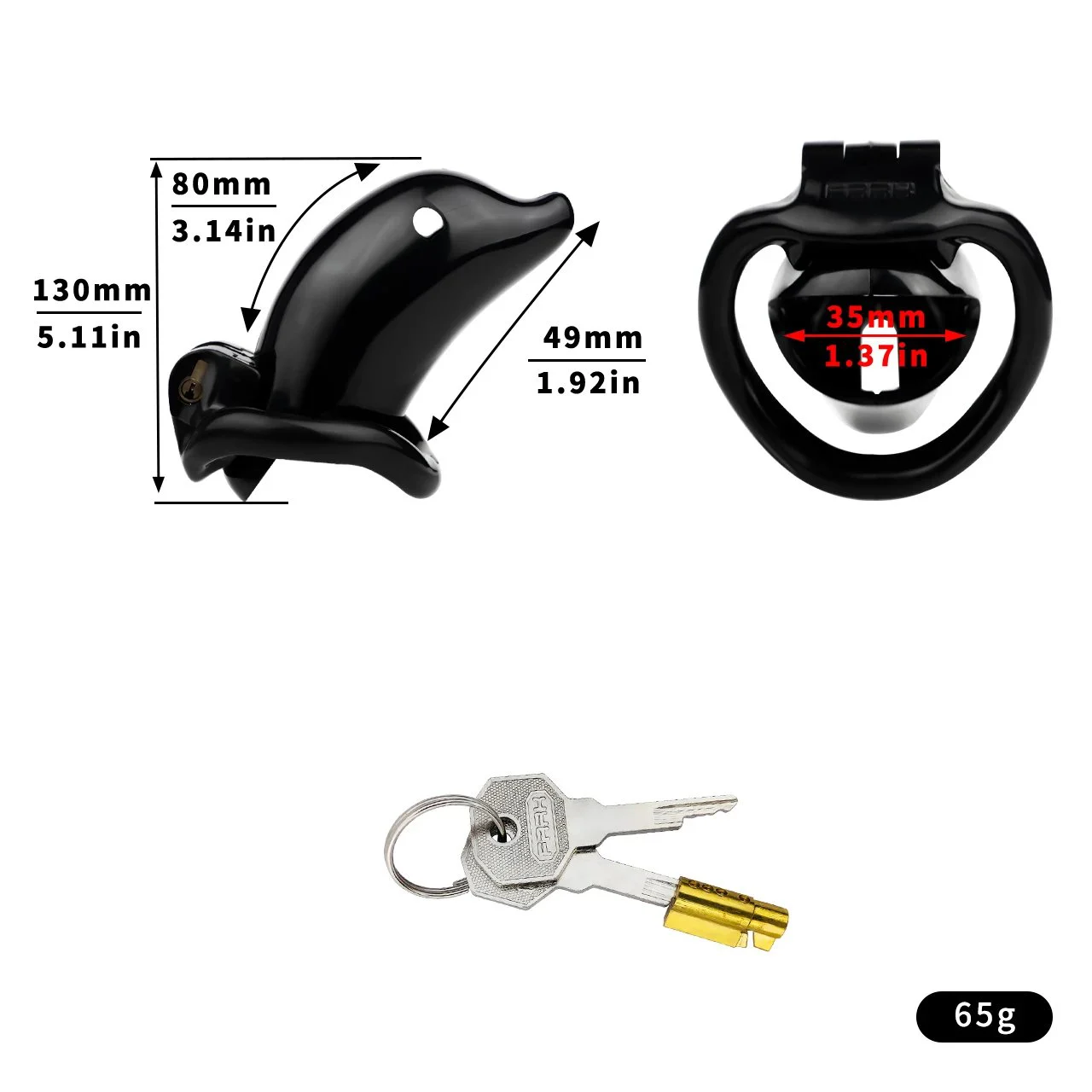 Dolphin-shaped Male Penis Chastity Lock Made of Safe Resin Material Chastity Restraint Suitable As an Adult Toy