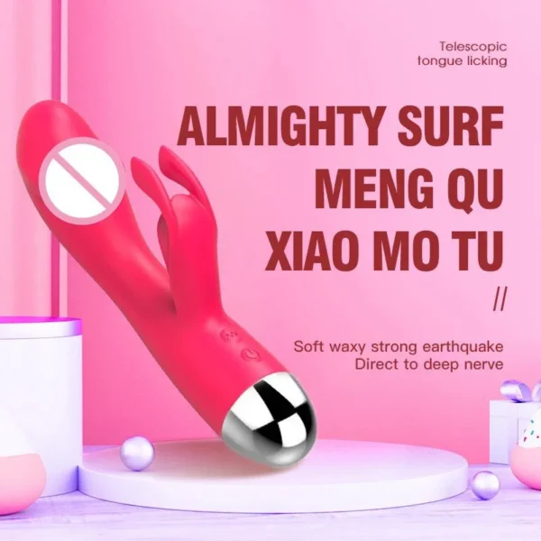 30 Frequency Waterproof Clitoral Stimulator Dildo Rabbit Ears Vibrator Sex Toys Women