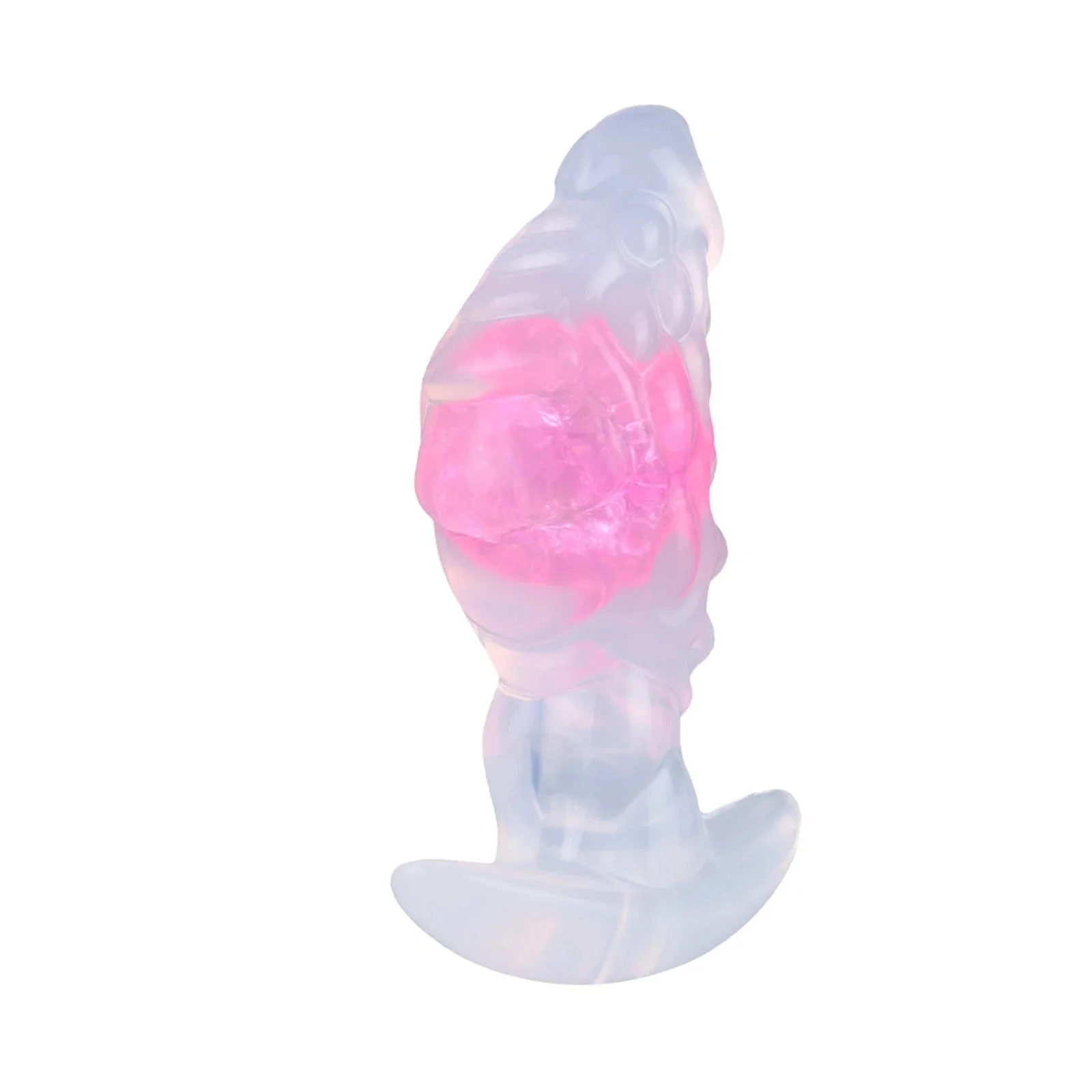 Vibration 3 Speed+7 Frequency Double Boat Anchor Shape Silicone Safety Anal Plugs Three Colors with Tail Anal Plugs