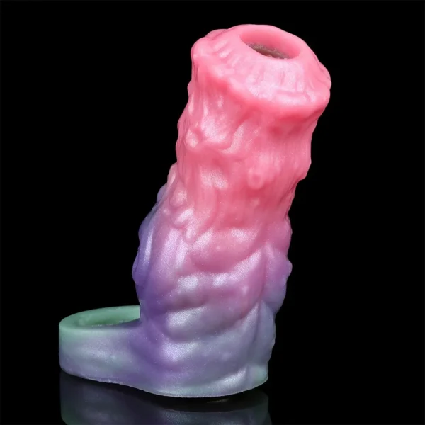 Male Penis Extender Effective Size Enlargement Fantasy Dildo Sleeve Safe Silicone Material Use Opening Designs