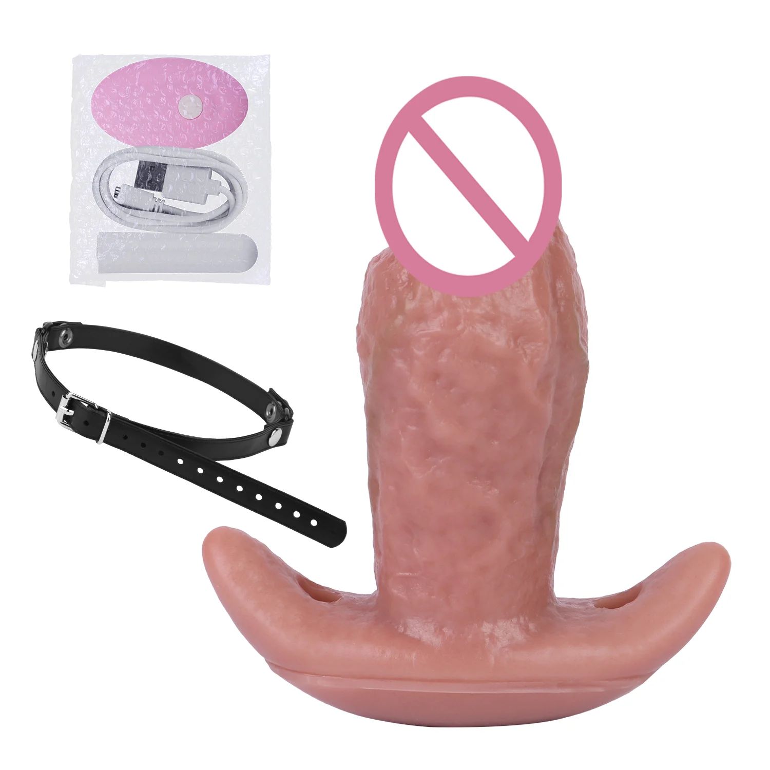 Soft Skin Vibrating Anal with fox Tail &belt Vibrator with 10 Patterns Rechargeable Anal Plug Silicone Sex Toys for Men