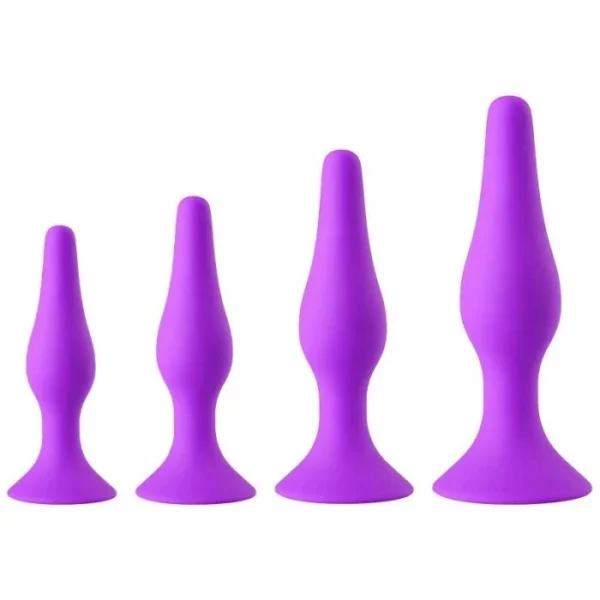 4pcs Silicone Anal Plug Set Adult Sex Toys for Women and Men Beginners Anal Massager for Anal Masturbation