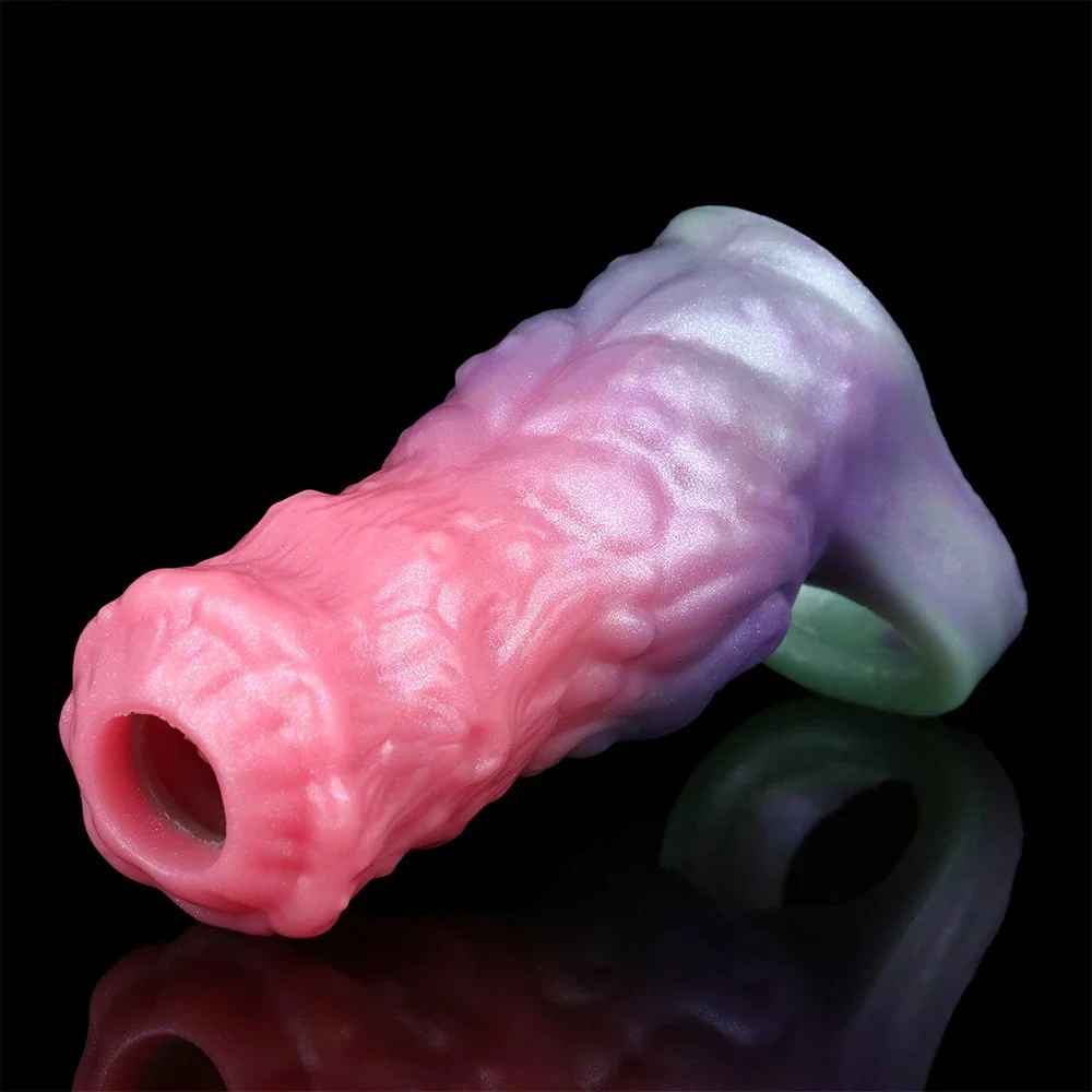 Male Penis Extender Effective Size Enlargement Fantasy Dildo Sleeve Safe Silicone Material Use Opening Designs
