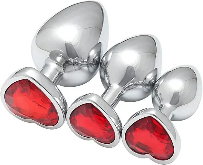 Trainer Extensions 3 Pack Anal Plug Kit Aluminium Alloy Waterproof Butt Toy for Female Anal Sex Toys Men Women Gifts