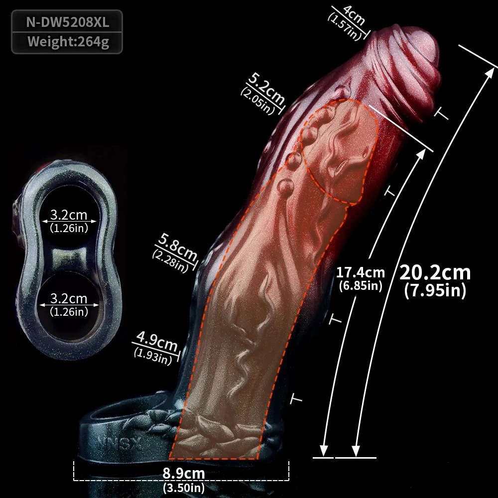 M L XL Size Penis Sleeve Extender Cock Sleeve Dick Enlargement Delay Ejaculation Stimulation Male Sex Toy