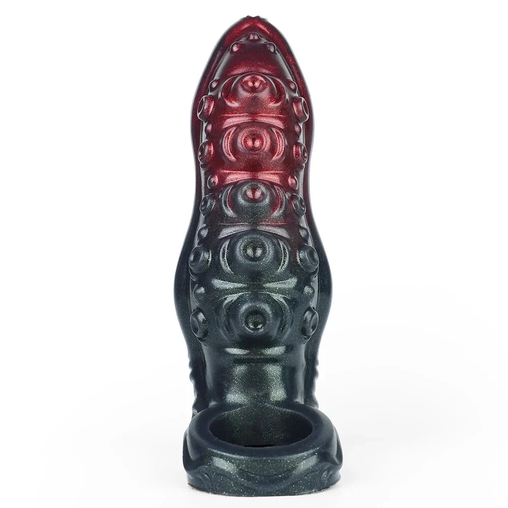 Fantasy Monster Penis Sleeve Penis Enlargement Black Samurai Series Tentacle Sleeve Male Silicone Dildo Condom Extender Sex Toys