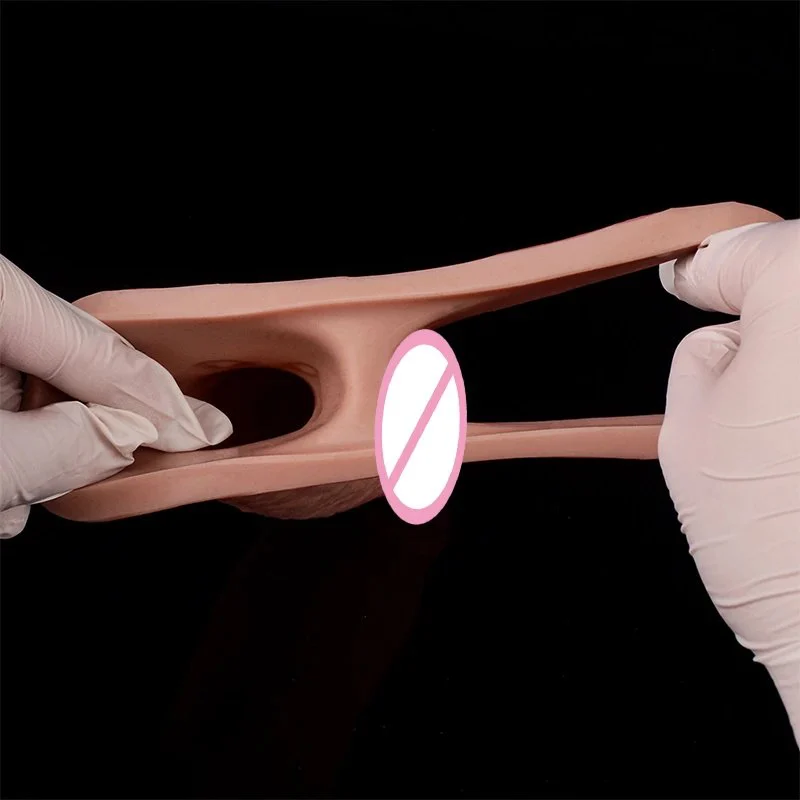 Open-head Silicone Hollow Dildo Male Penis Enlarge Sleeve Cock Cover 3 Sizes Dick Enlargement Sex Toys For Men