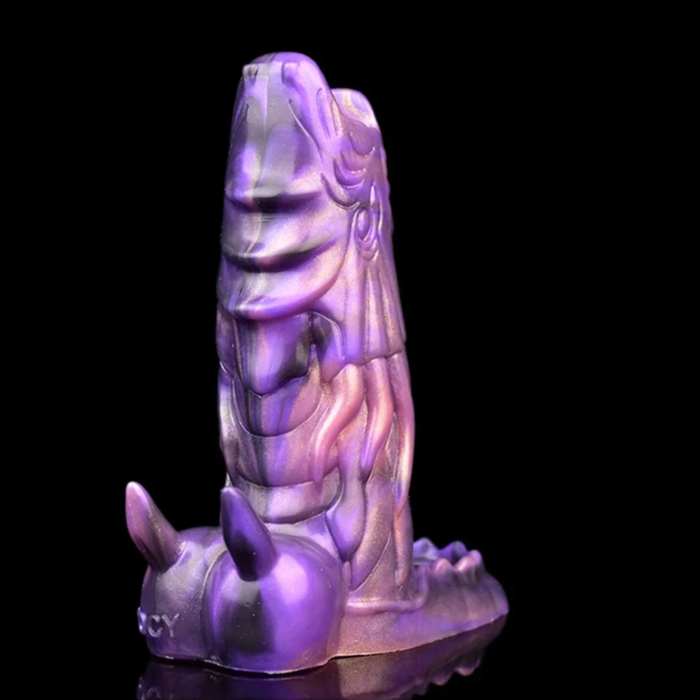 Fiery Dragon Penis Sleeve Extender Reusable Condoms for Penis Sleeve Enlargement Funny Delay Condom