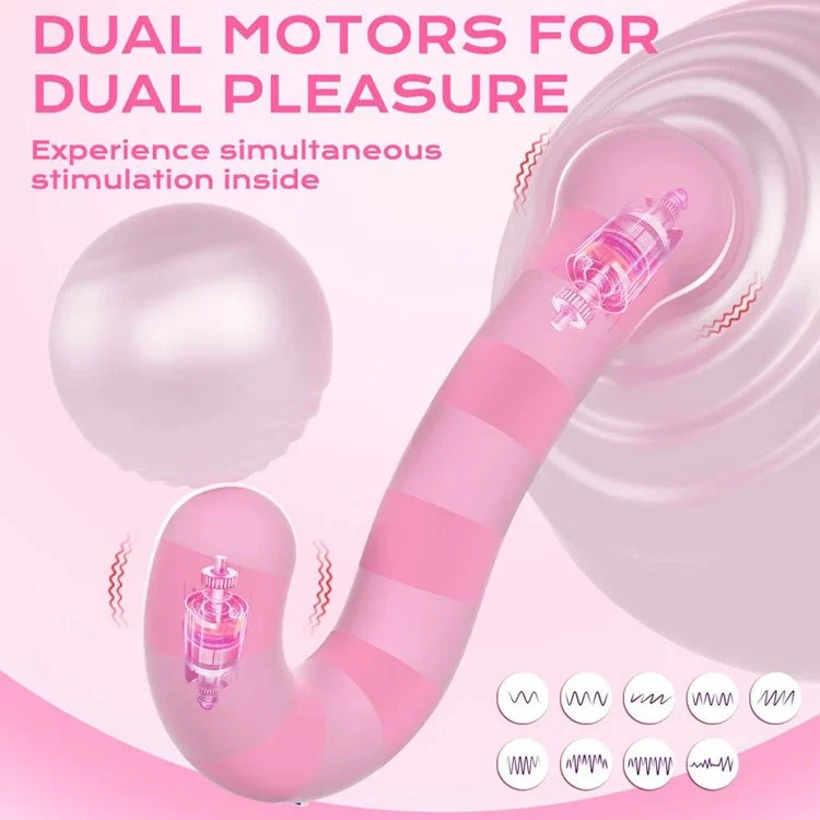 APP Control Double-headed Female Vaginal Clitoral Stimulation Vibrator Sex Toys for Women