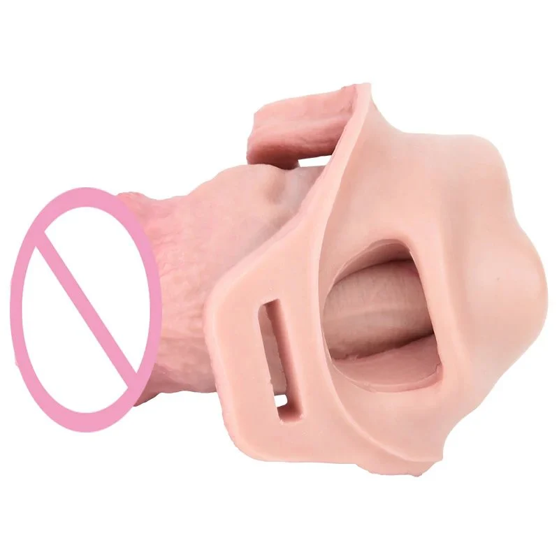 Hollow Opening Design Wearable Male Penis ExtenderMedical Grade Silicone Material Simulation Dildo Sleeve for Men